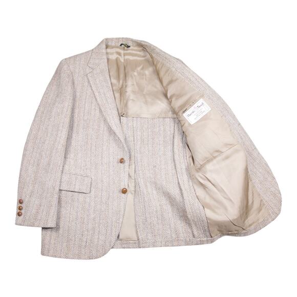 Harris & Frank x Harris Tweed Herringbone Sport Coat 42R - Picture 2 of 8